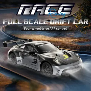 1/16 Scale Drift RC Car with Full Proportional RTR 2.4GHZ Remote Control and APP Control Speed Racing Cars (Grey)