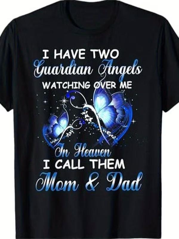 Men's Crew Neck Short Sleeve Menswear T-Shirt - 2 Guardian Angel Message Top, Moisture Wicking, Breathable Fabric, Comfort Fit, Casual Summer Gift for Men