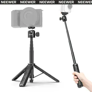NEEWER DT001 Extendable Selfie Stick Tripod, Metal Portable Stand Handle Grip Compatible with Canon G7X Mark III Sony ZV-1 RX100 VII A6400 A6600 Nikon Camera Webcam for Vlogging, Insta 360 tiktokshopspringglowup summervibes