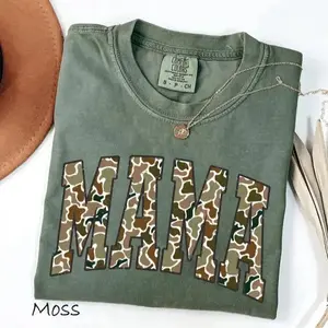 Comfort Colors Camouflage Mama T-Shirt, Mothers Day Gift, Mom T-Shirt, Retro Mama Tee, Gift For Mom, Varsity Mama TShirt, Duck Camo Mama TShirt - SoftHype Apparel