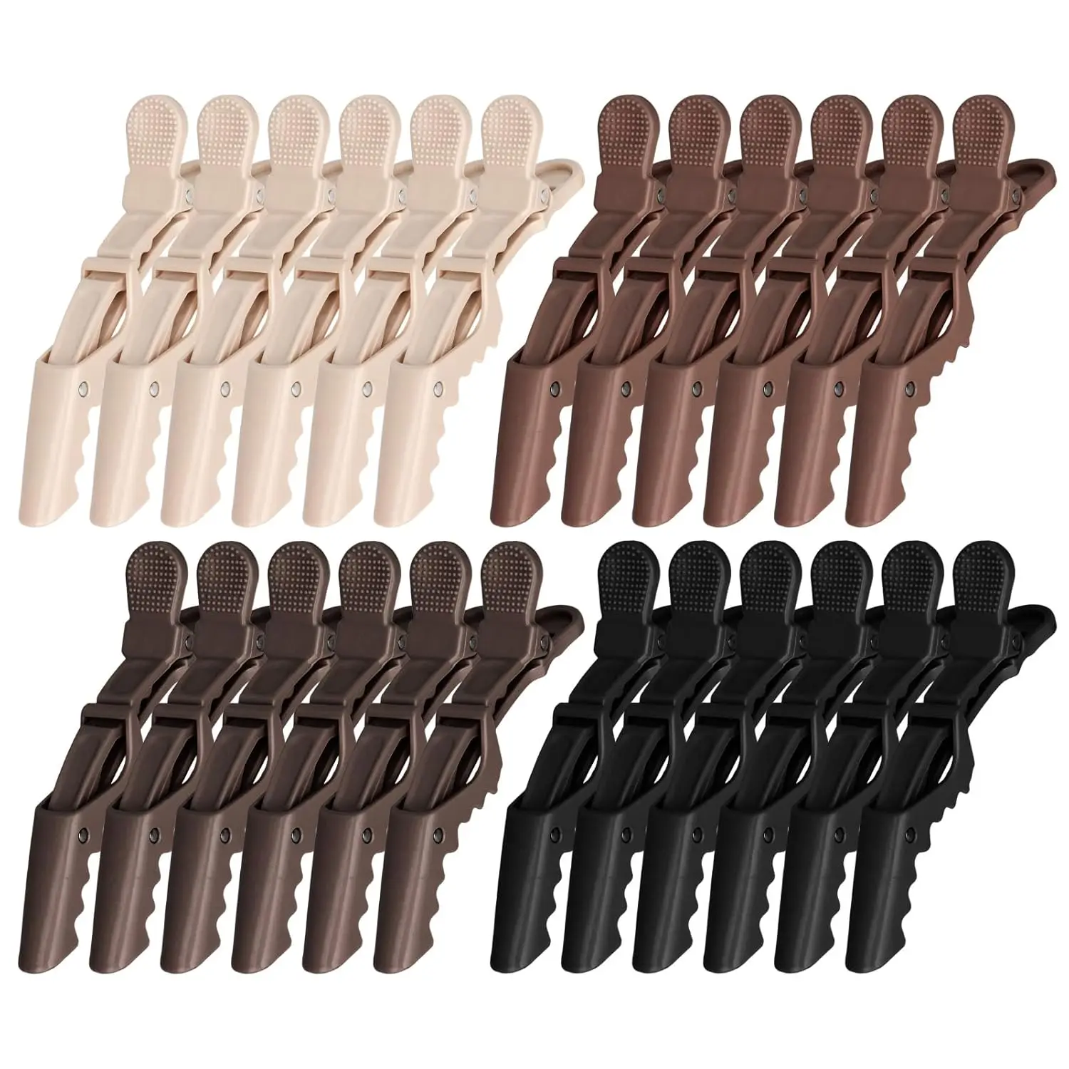 24 Pack  Hair Clips for Styling Sectioning Large Salon Pro Hair Clips for Barber Clips for Hair Coloring, , Sectioning Big Gator Clips Hair Styling Accessories for Women Men