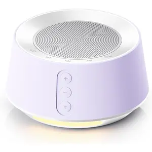 White Noise Machine with 14 Soothing Sounds and 10 Levels Night Light for Sleeping, 5 Timers and Memory Feature - Plug in Sound Machine for Nursery, Baby, Kids, Adults - Light Purple
