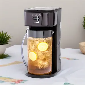 HomeCraft 3-Quart Black Stainless Steel Café' Ice Iced Coffee and Tea Brewing System