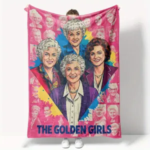 The Golden Girls Blanket, Mink Sherpa Blanket, Golden Girl TV Series Blanket for Couch, Bed, Sofa Luxurious Warm and Cozy for All Seasons Family and Friends Perfect Christmas Present