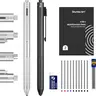 Shuttle Art 2-Pack Textured 4-in-1 Gravity-Activated Tool - Elegant Student Pen for Work, 1.0mm Ball Tip Pens & Refills (Black/Blue/Red Ink), 0.5mm Mechanical Pencil, Office Back to School Gift Set,techvibes