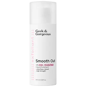 Geek & Gorgeous – Smooth Out – 12% AHA Exfoliating Liquid with Glycolic & Lactic Acid – Promotes Smoother, Brighter Skin – With Nopal Cactus Extract –1 oz