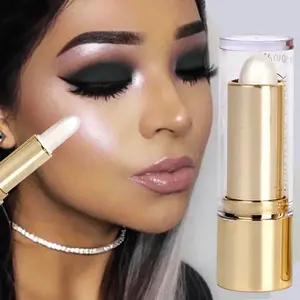 3D Face Brighten Highlighter Bar Cosmetic Face Contour Bronzer Shimmer Highlighter Stick Concealer Cream Makeup tool 03 Blend Evening