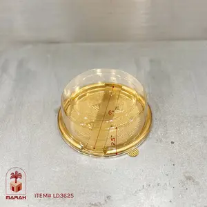 Cake Container - Round & Clear Plastic with Lid