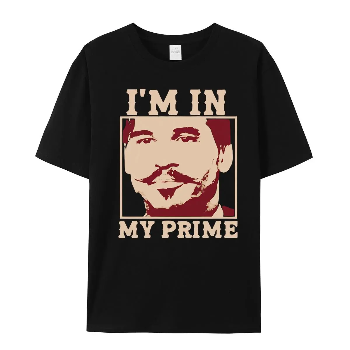 Men's Vintage Graphic T-Shirt, Doc Holiday "I'M In My Prime" Tombstone Movie Design, Short Sleeve Cotton Crew Neck Top, Classic Fit Casual Streetwear, Tshirt, Shortsleeve, Round Neck, Vintage T Shirts, Graphic Print, Casual Fit, Pre-Washed, Lightweight