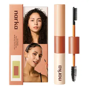[narka official] Hard Fix 2-in-1 Hair Mascara for Thick Hair – Strong Hold, Taming wand, Slick Back Stick with Dual-Brush Design for Precision Styling, Non-Greasy All-Day Fix, Easy-Wash Formula