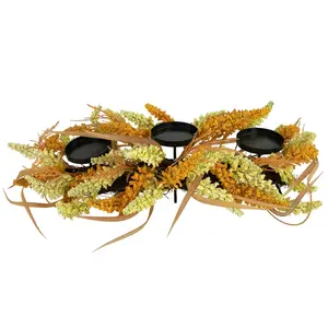 Northlight 22" Autumn Harvest Triple Candle Hol der