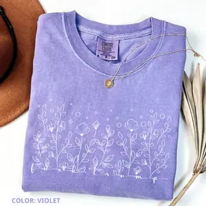 Comfort Colors Subtle Anti Trvm Flower T-Shirt FDT  Political, Social Justice Shirt, Aesthetic Tee, Trendy Cotton Shirt