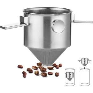 Pour Over Coffee Dripper, Portable Stainless Steel  Coffee Filter, Mini Collapsible Paperless Single Serve 1-2 Cup Coffee Dripper Cup Easy To Clean For Travel Camping Offices