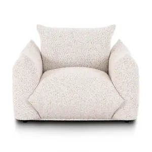 Saint Tropez Nubby Fabric Armchair in Sand