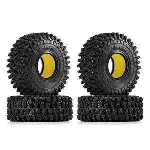 INJORA 1.0 Silicone Rubber Inserts and S5 Rock Terrain Crawler Tires for TRX4M SCX24 1/18 1/24 RC Crawler Car Upgrade