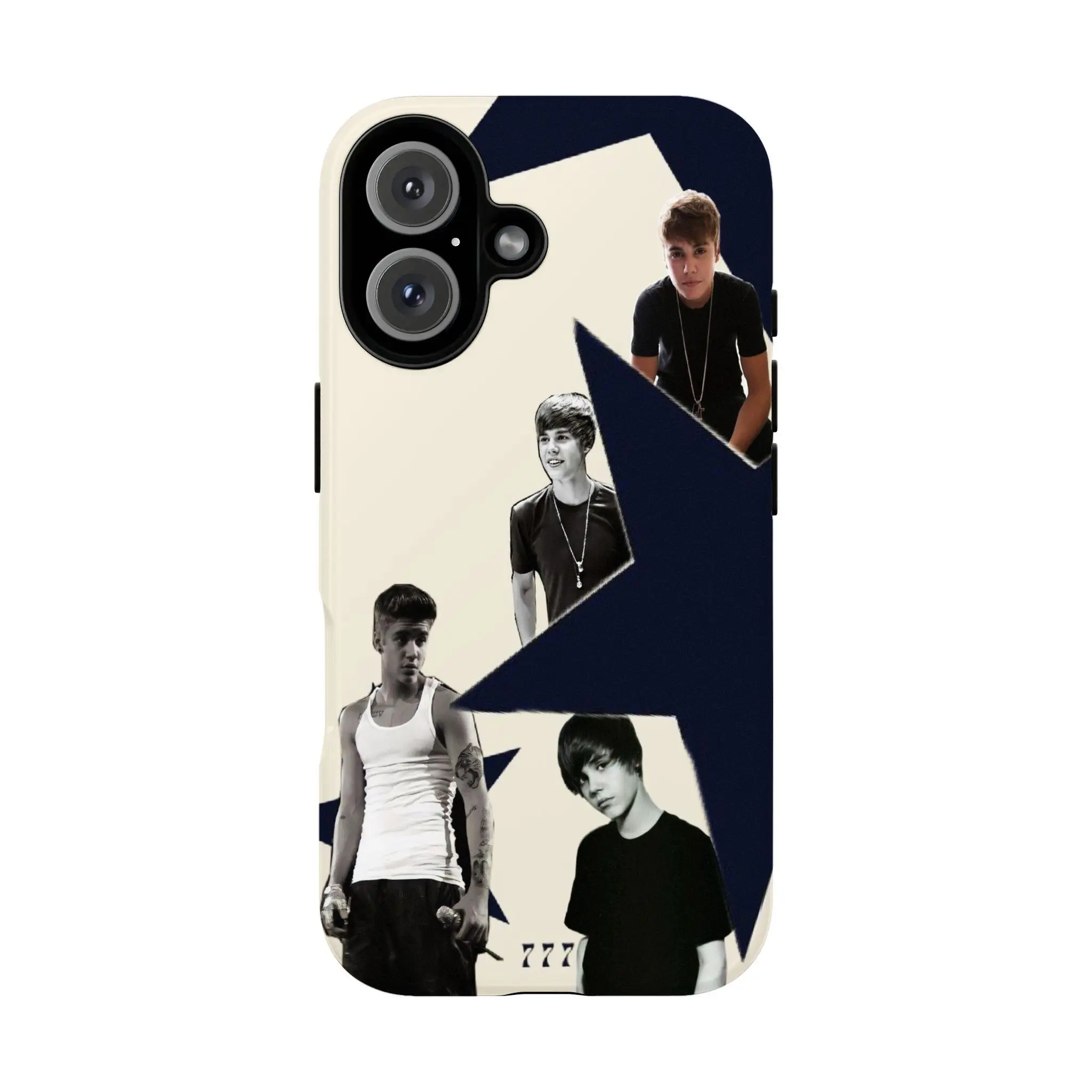 Bieber-Themed Rock Concert Smartphone Casing - Drop-Proof Glossy Hard Handheld Device Protection, Compatible with iPhone 12,13,14,15,16,17, Devices, Accessories