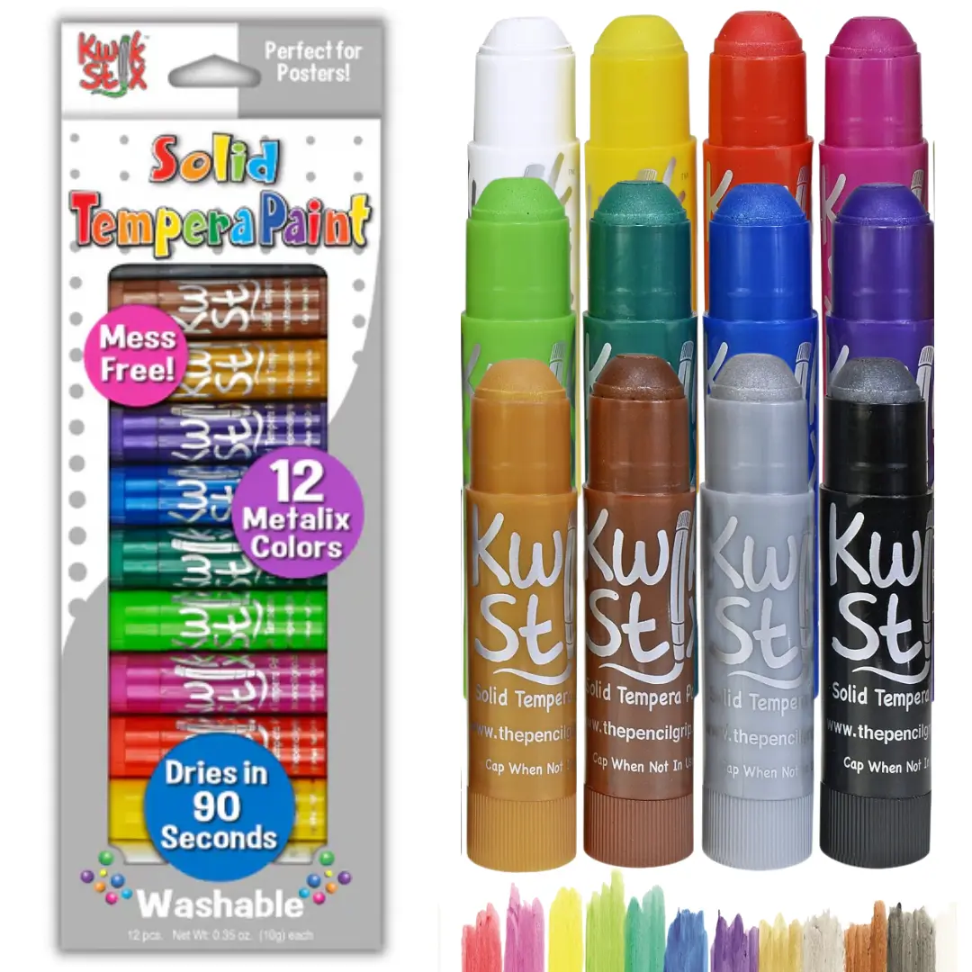 Kwik Stix Paint Sticks, Set of 12 Metalix Colors Kwik Stix Paint Sticks, Set of 12 Metalix Colors