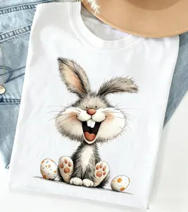 Joyful Easter Bunny Shirt, Festive Bunny Tee, Happy Easter T-Shirt, Spring Rabbit Graphic, Easter Eggs Shirt, Fun Spring Top,Sweet Party Tee