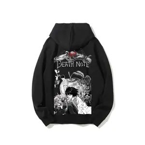 Death Note Anime Hoodie Pullover Cotton Streetwear Unisex Casual Couple Best Gift Cleanfit 100% Pure Breathable Eco-friendly Hot Stamping Printing