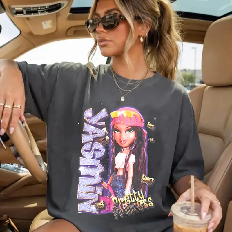 Bratz Rock Angelz Y2K Fashion Doll Vintage Shirt Yasmin Sasha Jade Cloe Graphic Unisex Tee YY130508