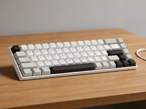 Compact 60% mechanical keyboard with 68 keys and LED backlighting. Wired design with red switches, lightweight and portable for gaming and office use, compatible with multiple systems.