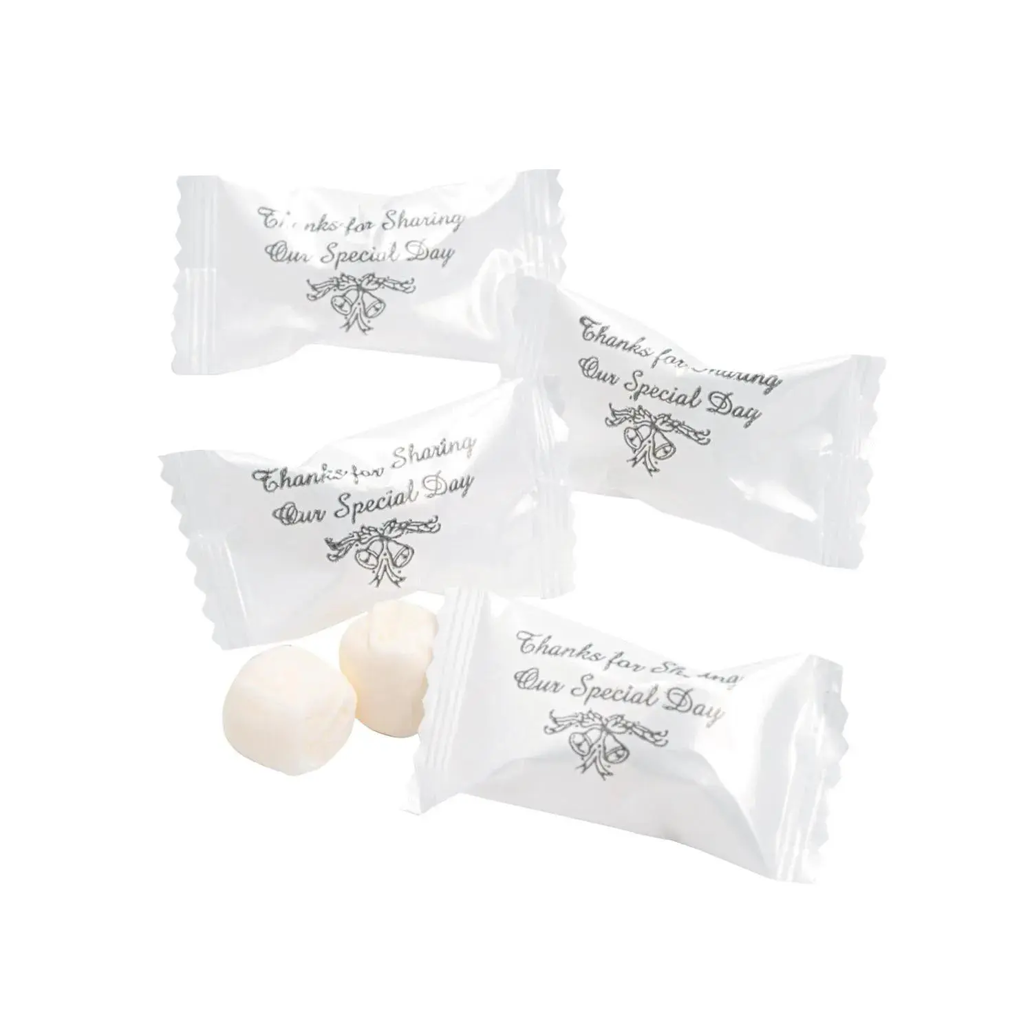 Wedding Thank You Silver-Wrapped Buttermints Candy - 108 Pc.