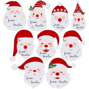 Santa Claus Gift Label Stickers, Perfect for Gifts Envelopes Cards and Packages, Ideal for Celebration Season Sealing