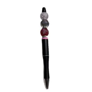 Rhinestone Beaded Pen - Original Design with Beaded Edges, Lightweight & Portable, Ideal for Crafting & Writing