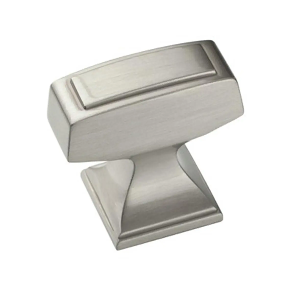 Amerock BP53029-G10 Satin Nickel Square Doorknob - 1.25 in. x 0.81 in., Noble, Elegance, Distinguished, Feminine Curves