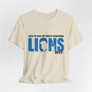 Detroit Lions North Champions Unisex Tee, Vintage Style GRIT Shirt, Back to Back Champions, Defend the Den, One Pride, Retro Football