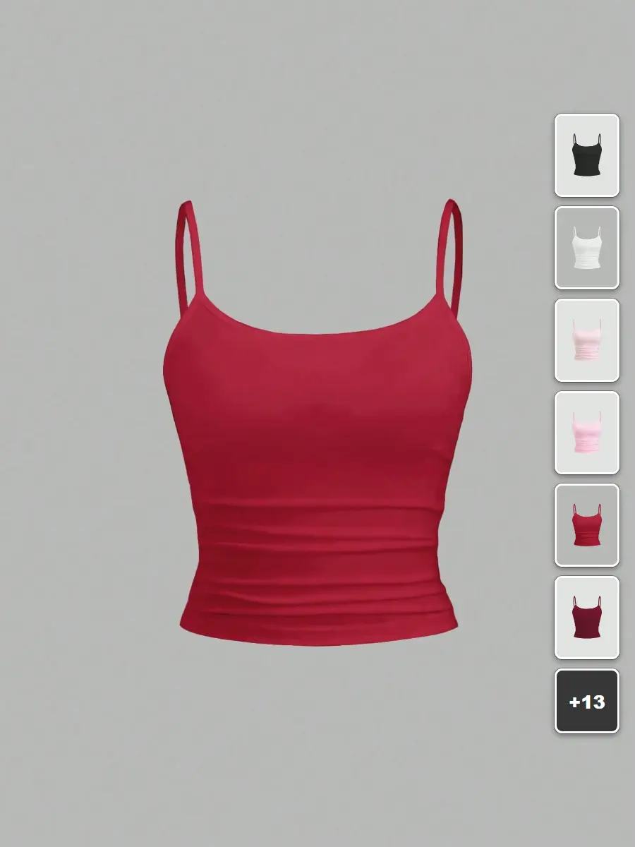 Fitted Camisole Top Slim Fit Sleeveless Y2K Summer Outfit Going Out
