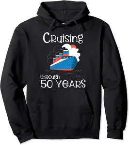 Cruising Through 50 Years Wedding Anniversary Cruise Zip Pullover Hoodie - Nicolelebro Shop 93B083MLGLTX