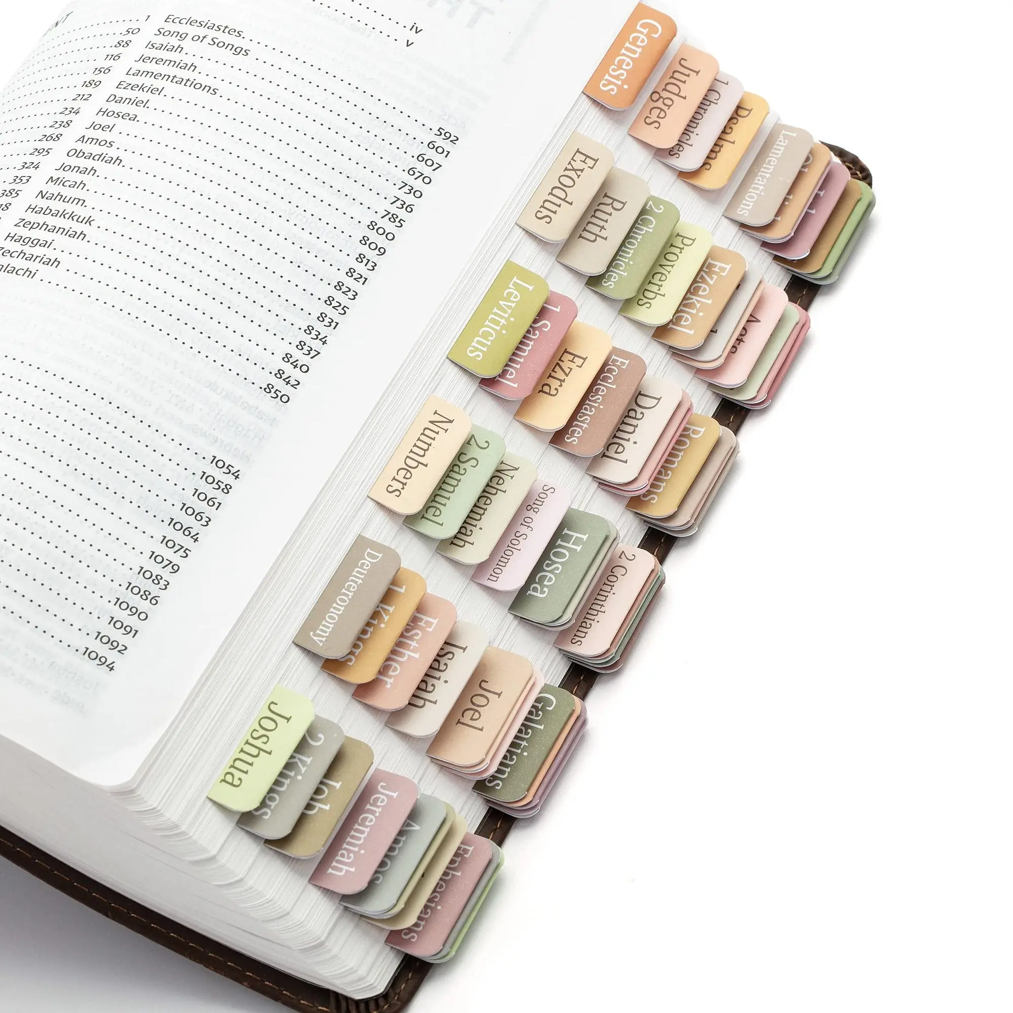 Bible Tab, 5 Sheets Mixed Color Index Tab, Laminated Index Tab for Book Decor [Package List as Picture Shown]