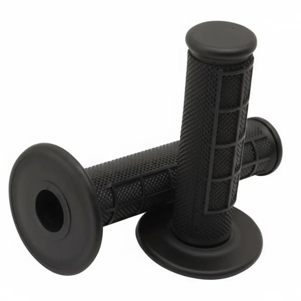 Tusk MX Half-Waffle Grips for Dirt Bikes - Medium Compound, Durability & Comfort, Twist Throttle Design, Single Compound Hand Grip