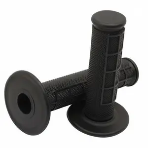 Tusk MX Half-Waffle Grips for Dirt Bikes - Medium Compound, Durability & Comfort, Twist Throttle Design, Single Compound Hand Grip