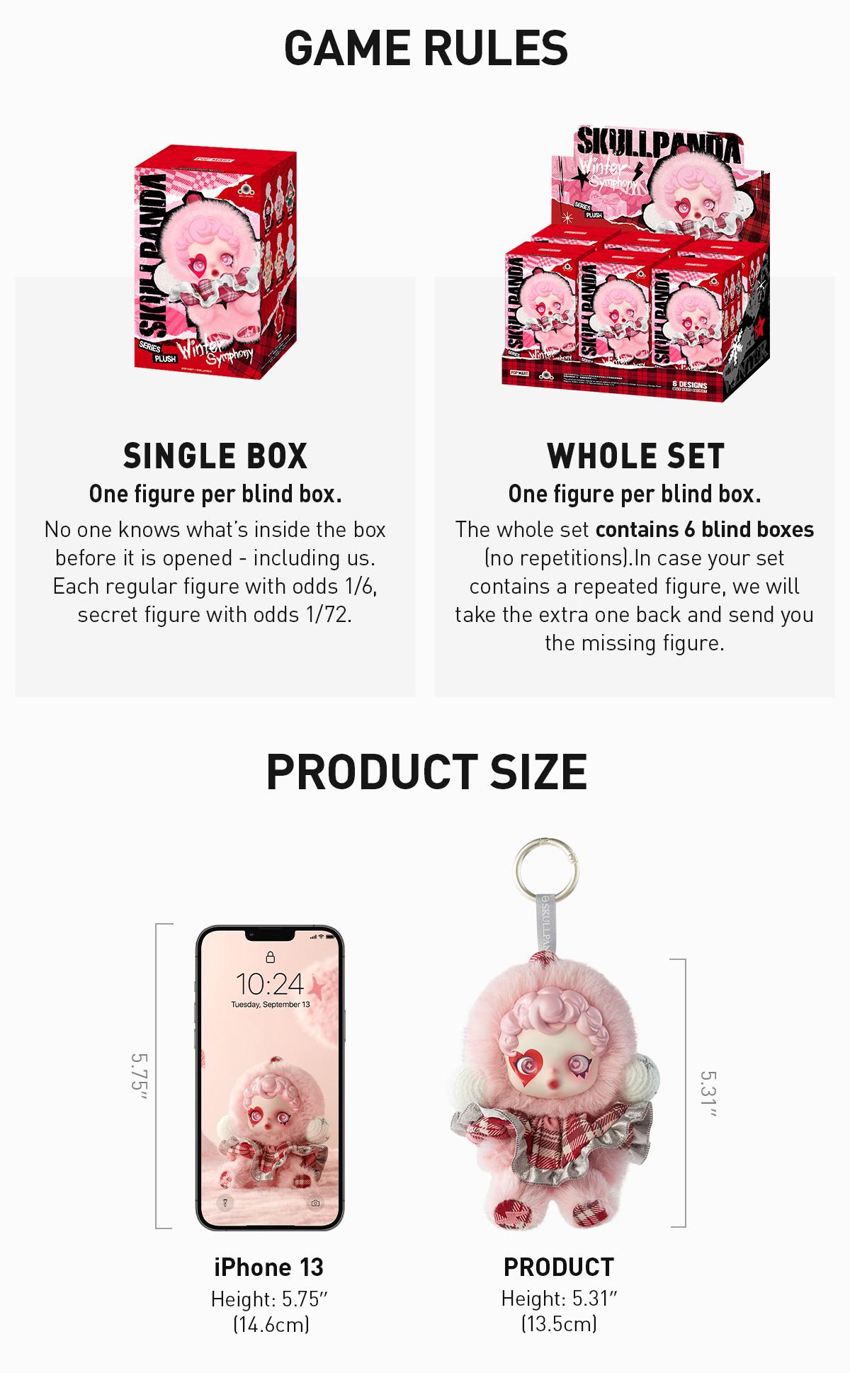 POP MART SKULLPANDA Winter Symphony Series Plush, Blind Box