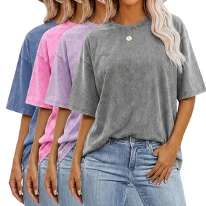 1/4 Pack Vintage Washed Unisex Street Gym T-Shirts, Heavyweight Cotton, Oversized Baggy Workout Tees