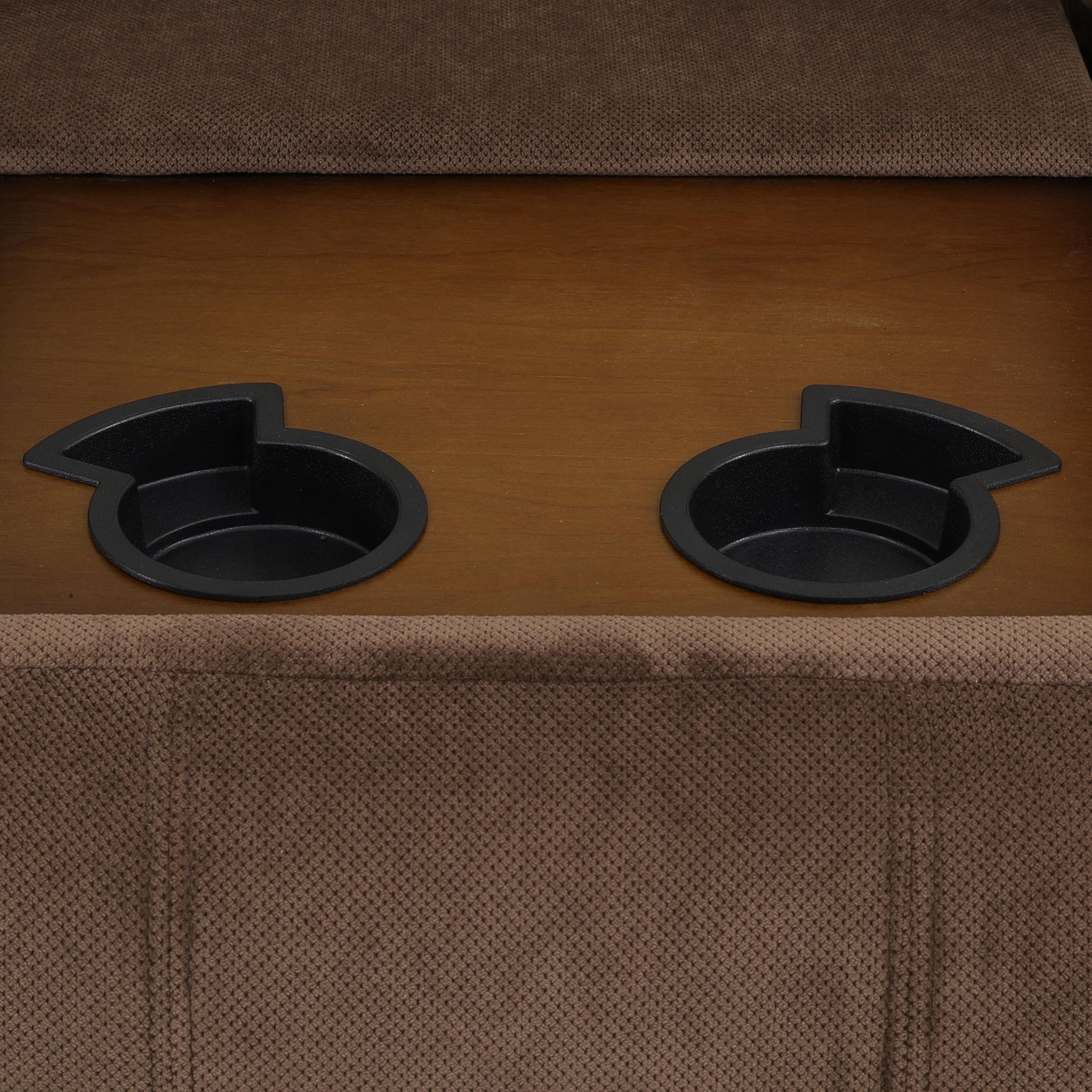 Brown Pineapple Fabric Living Room 3-Piece Intelligent Recliner Sofa Set, Modern Luxury Comfy Cloud Couch for Home Theater, Lounge Furniture with Adjustable Recline