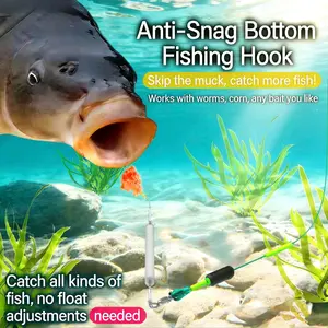 Pre-Tied Off-Bottom Carp Rig | No Float Adjustment | Iseama Gold Sode Hooks | Anti-Snag Weed & Mud Proof for Bass Trout