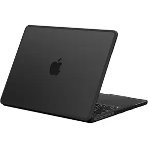 Anti-Cracking Hard Shell Case Compatible with MacBook Pro 14-inch 2025 2024-2021 Release M4 M3 M2 M1 Pro/Max Chip, Anti-Fingerprint Soft TPU Bumper, Frosted Black