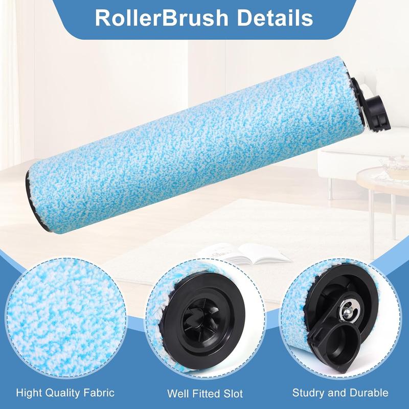 WD161 Replacement HEPA Filter and Brush Roller Set for Shark HydroVac MessMaster AW261, WD160, WD161, WD260, WD261, WD265 Corded 3-in-1 Vacuum, 2 Brush Roller, 4  Filter, 1 Outer-Filter