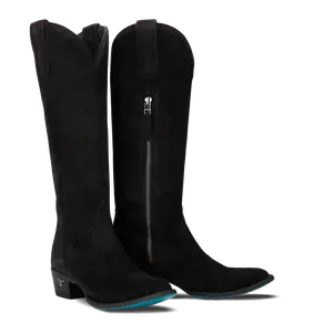Plain Jane Boot - Soft Black Suede