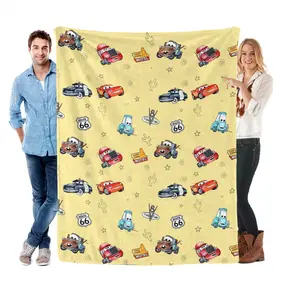 [mothers day gift ideas] CLASSIC Soft Funny Cars‌ Throw Blanket Route 66 Cars Blanket, Home Bedroom Decor