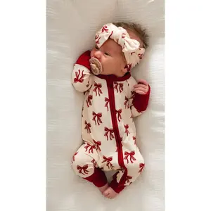 Infant Romper in Classic Bows