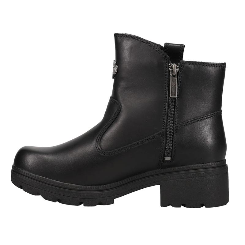 HARLEY-DAVIDSON FOOTWEAR Womens Madera Casual Boots Ankle Low Heel 1-2" - Black