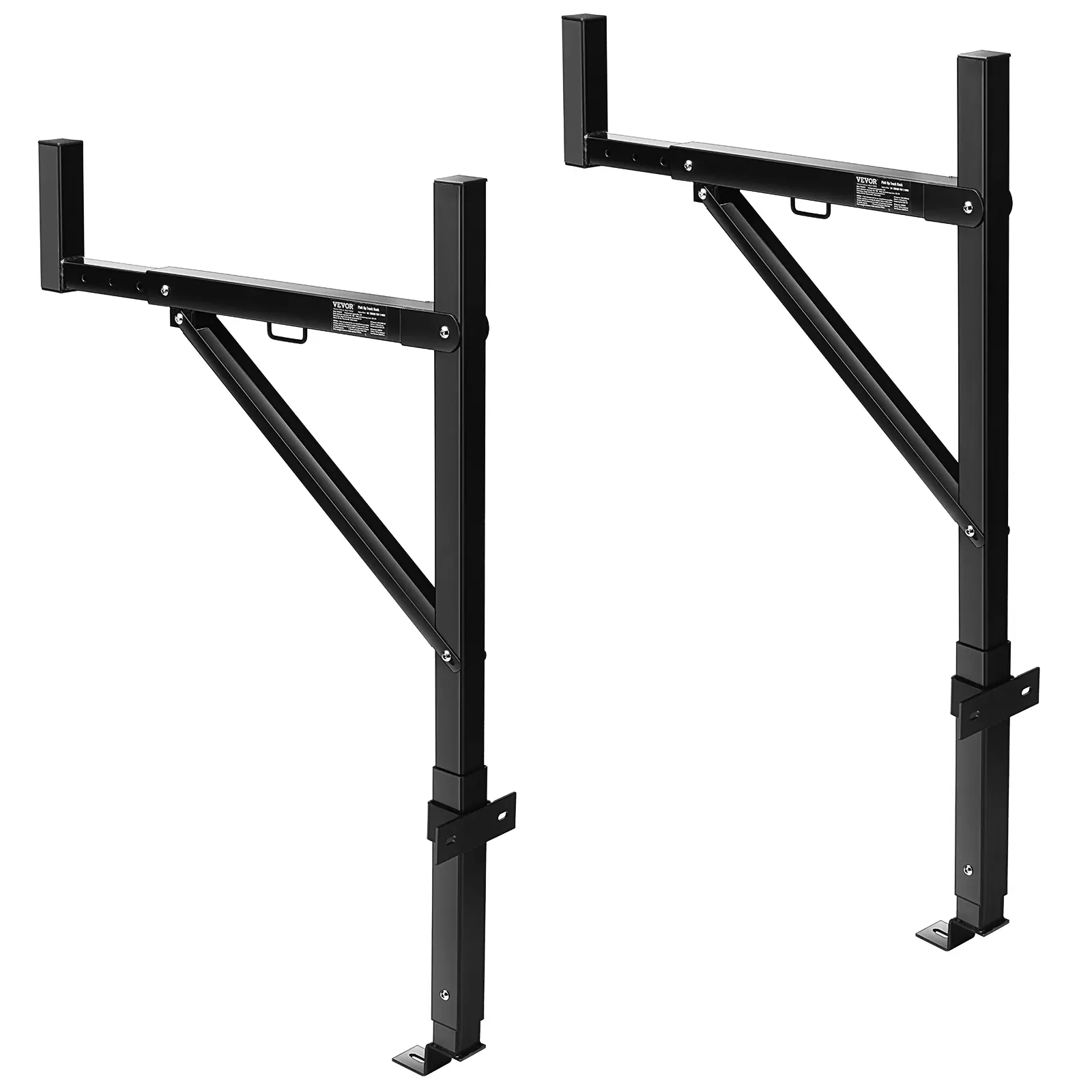 【BackToSchool】VEVOR Truck Rack, 19-34inch Extendable Truck Ladder Rack, 38.6"-43.6" Adjustable Height, 250 lbs Capacity Steel Ladder Rack for Truck, Heavy Duty Truck Bed Rack for Kayak, Surfboard, Lumber, Ladder