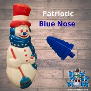 Blue Nose for Empire General Foam 40" Patriotic Blow Mold Snowman with Broom