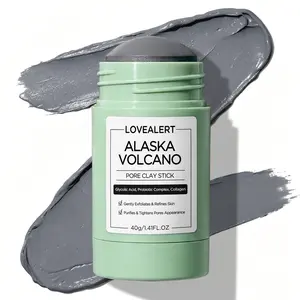 LOVEALERT Clay Mask Stick – Deep Pore Cleansing Blackhead Remover, Mud Mask with Natural Volcano Clay, Gentle Exfoliating Face Mask Stick for Oil Control & Smoothing Skin, Travel-Friendly(40ml)