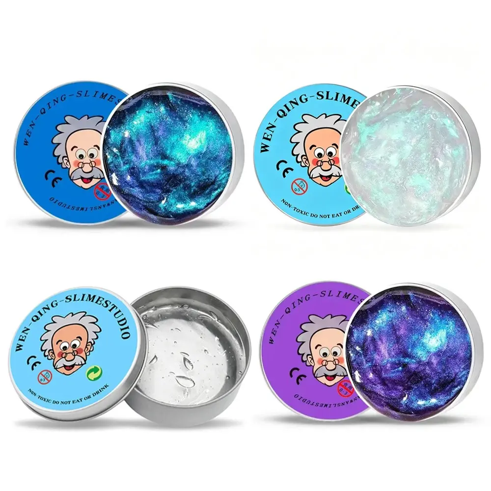 Reusable Putty Liquid Crystal Bouncy Slime Toy Set Safe Mud Stress Relief Toys Color Clay Handmade DIY Handgum Playdough