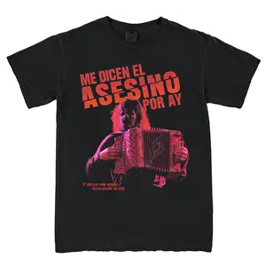 Me Dicen El Asesino Por Ay Halloween Corrido Leatherface T-Shirt Vintage Style Custom Unisex Graphic Tee
